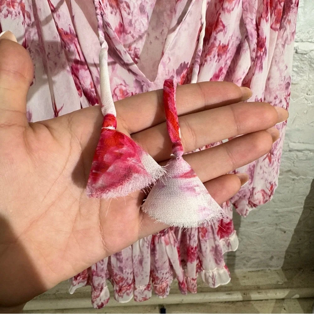 Misa Los Angeles Lorena Dress in Abstract Rose Flora - Picture 9 of 12